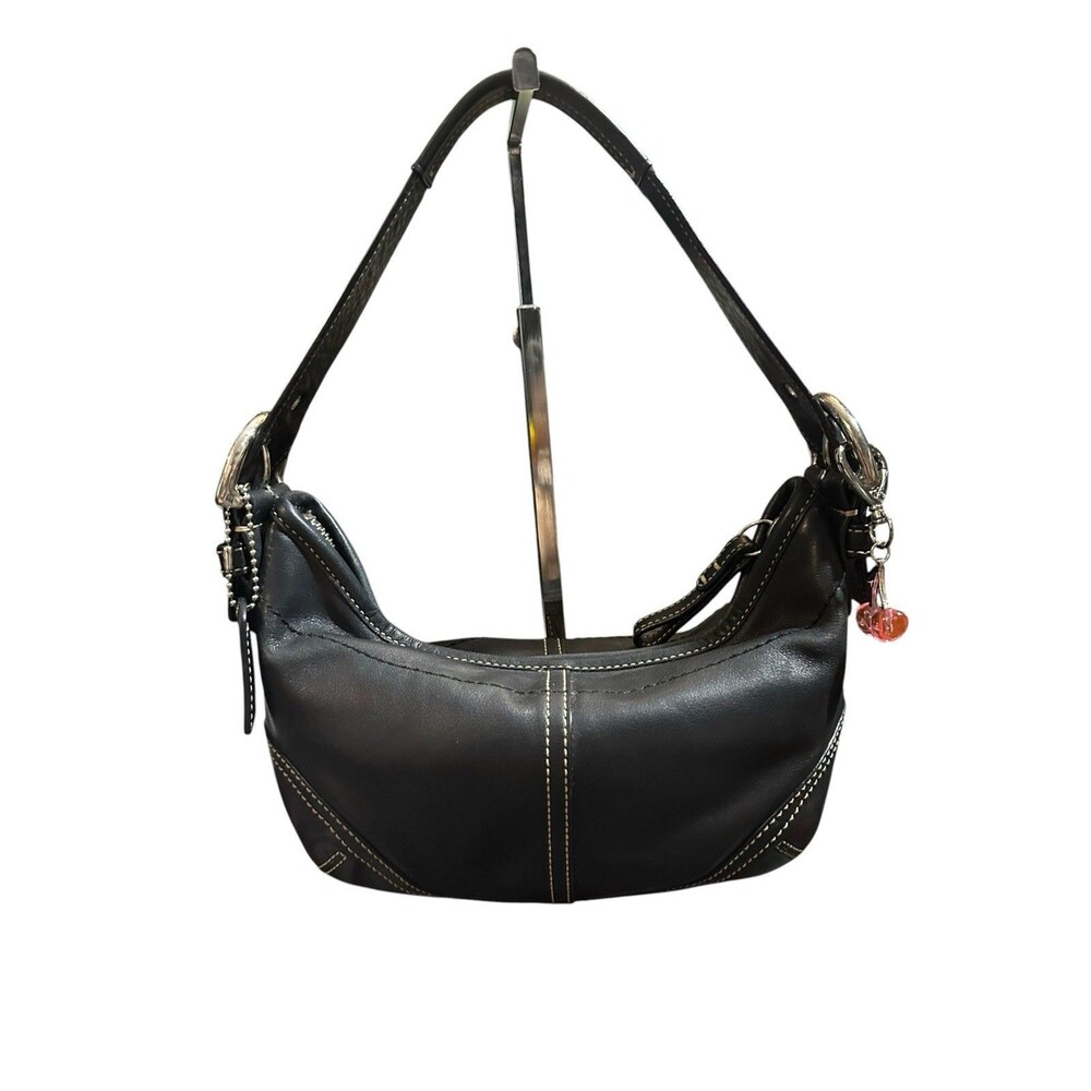 VINTAGE Y2K Coach 9541 Leather Soho Hobo Shoulder Bag Purse Black w/ Dustbag